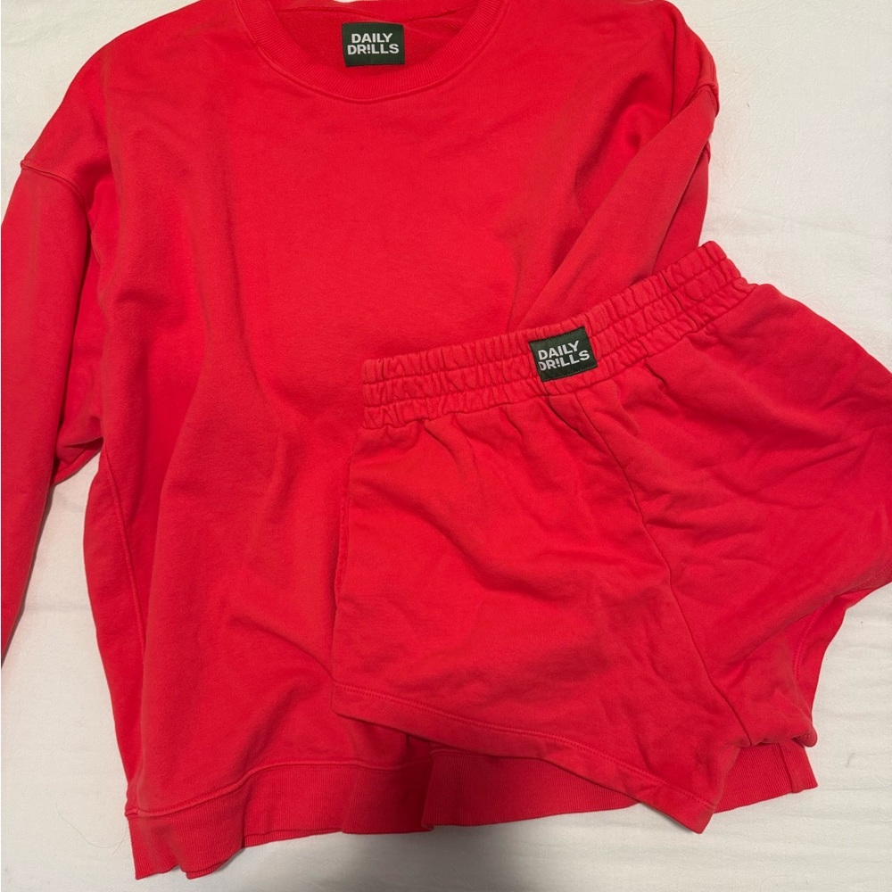 Daily Drills Cheeks Sweatshirt and Shorts Set